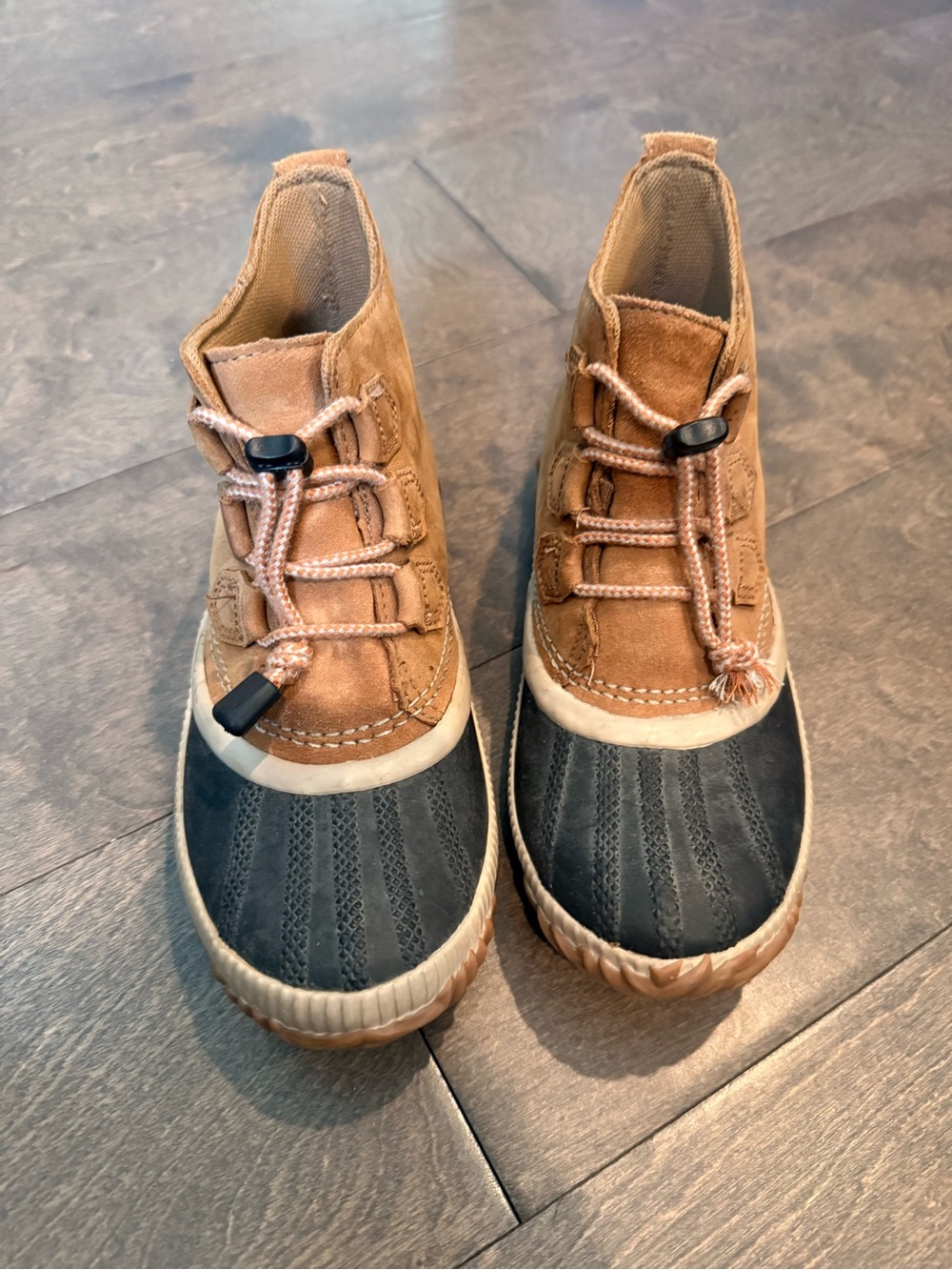 Sorel Kids Brown and Black Waterproof Duck Boots